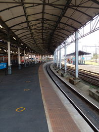 Train at railroad station platform