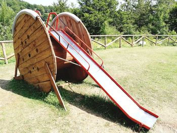 View of abandoned playground