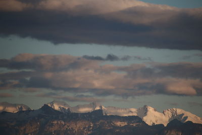 Scenic view of dramatic sky during sunset