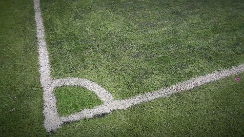 Corner marking on american football field