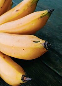 Close-up of bananas on table