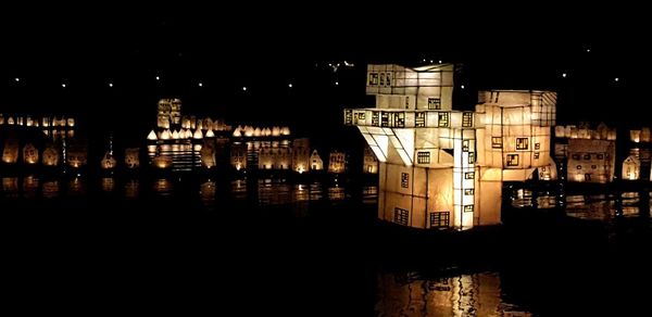 Reflection of buildings in water