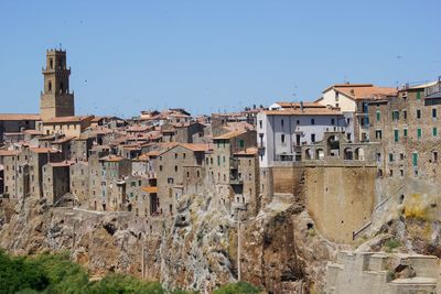 Skyline of pitigliano in tuscany italy against sky