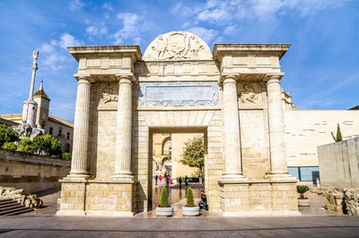 Low angle view of historical building