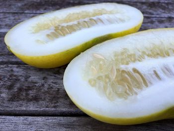 Close-up of bananas on table