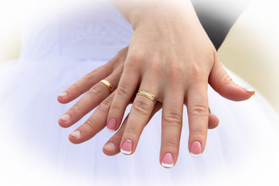 Close-up of hands friends