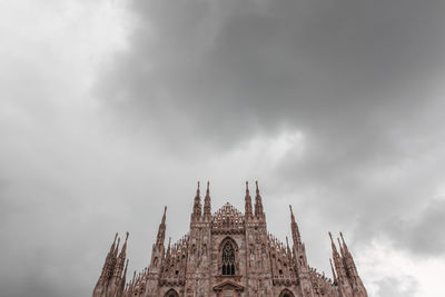 High section of church against clouds