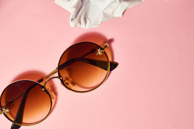 High angle view of sunglasses on table