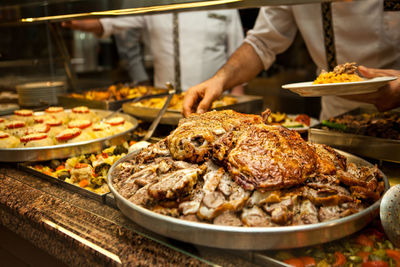 Close-up of food on table
