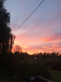 Scenic view of landscape against sky at sunset