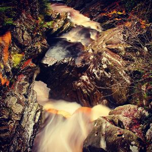 Stream flowing through rocks