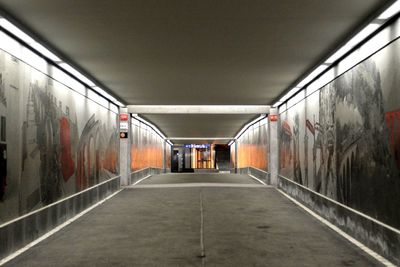 View of subway tunnel