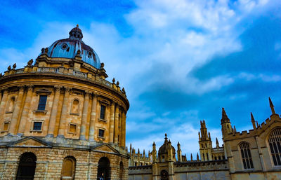 Low angle view of historical building against sky