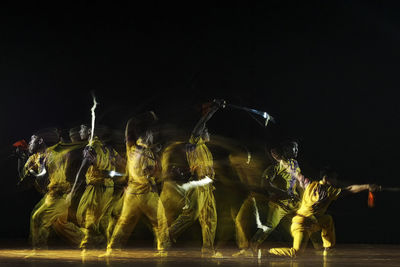 People dancing at night