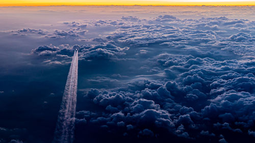 Aerial view of cloudscape