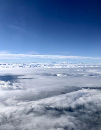 Scenic view of cloudscape against blue sky