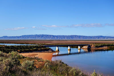 Scenic view of river against sky