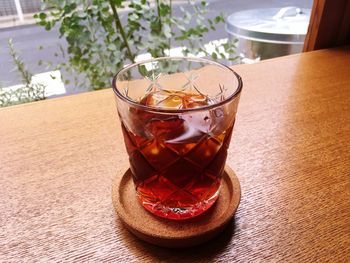 Close-up of drink on table