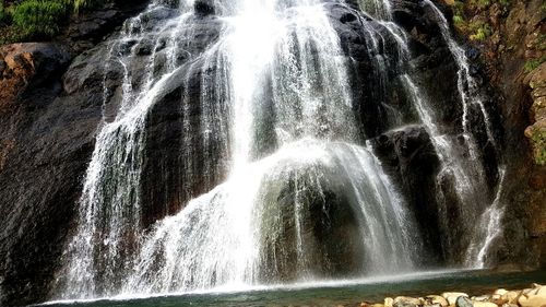 Scenic view of waterfall