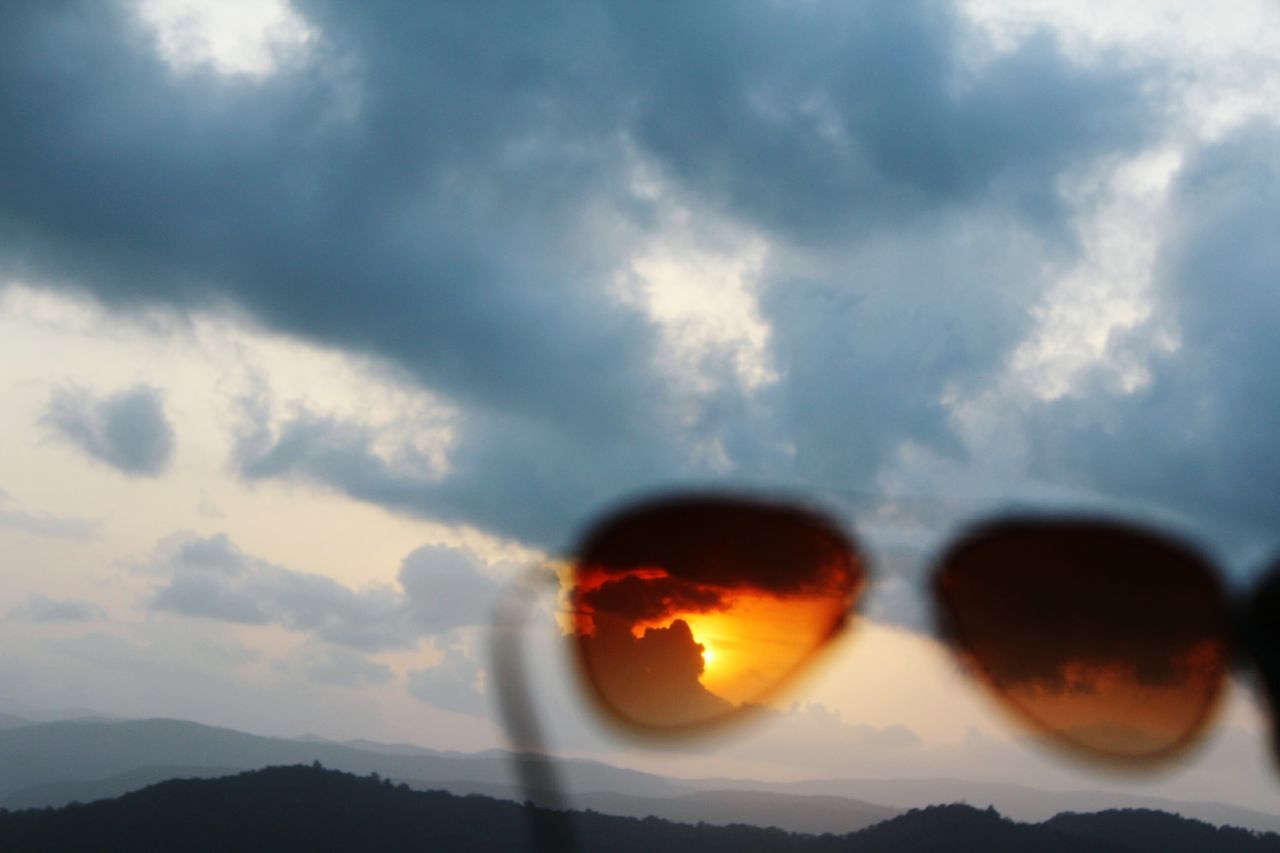 sky, cloud - sky, food and drink, sunset, close-up, orange color, food, cloud, freshness, no people, heat - temperature, sun, flame, nature, burning, sunlight, glass - material, cloudy, still life, healthy eating