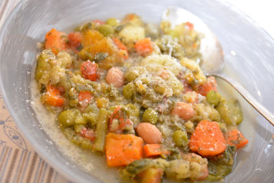 Close-up of meal served in plate