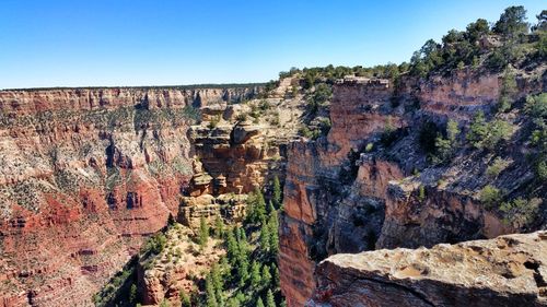 Panoramic view of rock formations against sky