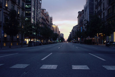 View of city street and buildings