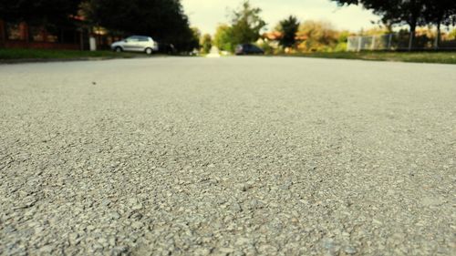 Surface level of empty road