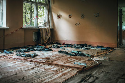 Interior of abandoned house