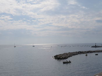 Scenic view of sea against sky
