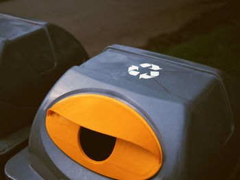 Close-up view of yellow paper