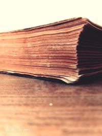 Close-up of books on table