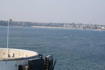 Boat sailing in sea
