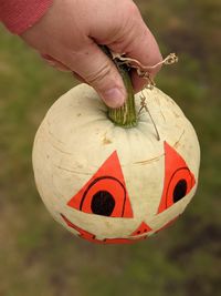 Close-up of person holding umbrella