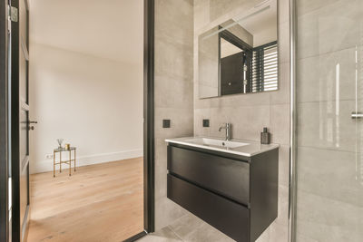 Interior of modern bathroom