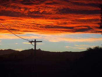 Low angle view of silhouette tree against sky during sunset