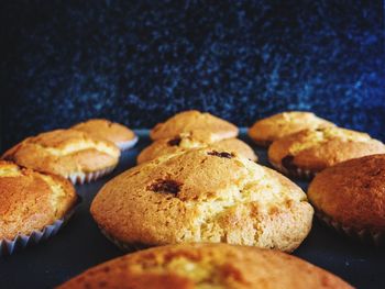 Close up of cookies in oven