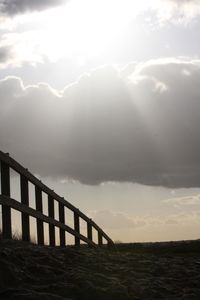 View of storm clouds over landscape