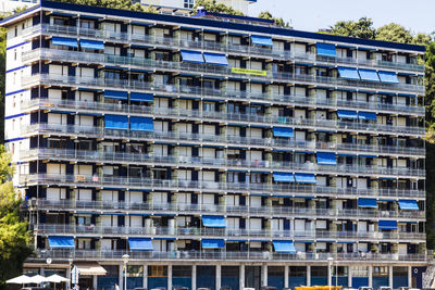 Low angle view of building against clear sky