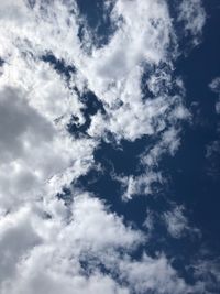 Low angle view of clouds in sky