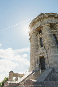 Low angle view of historic building against sky