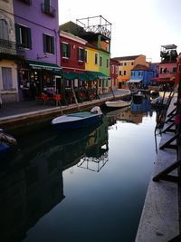 Reflection of buildings in canal