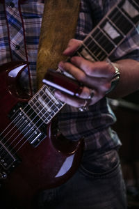 Cropped image of guitar