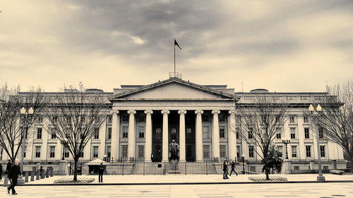 View of building against cloudy sky