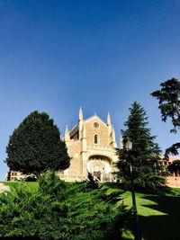 Low angle view of cathedral against clear sky