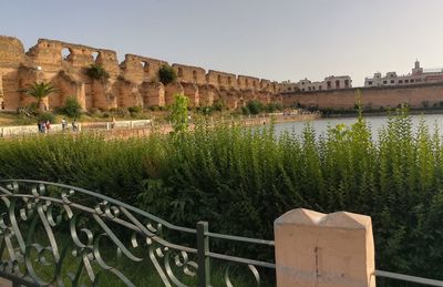 Scenic view of river against clear sky