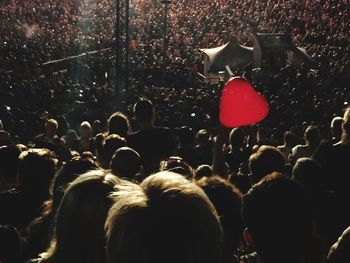 Group of people at music concert