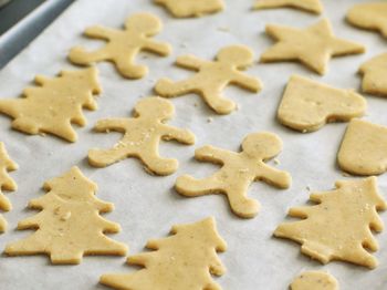 Close-up of cookies on table