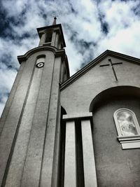 Low angle view of church against sky