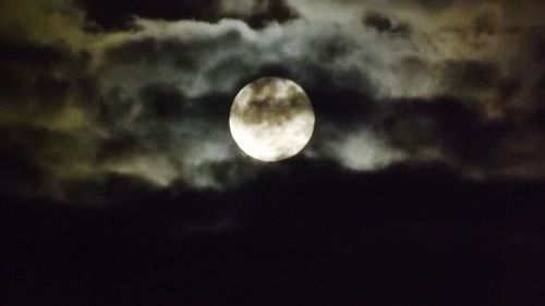 Low angle view of moon in sky